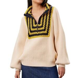 RHODE Women's Finn Sweater Size L/XL In Macadamia